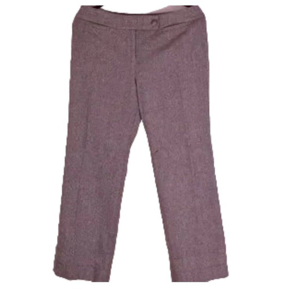 Ann Taylor Women's Virgin Wool Beige Straight Leg Trouser Pant - Size 10 P